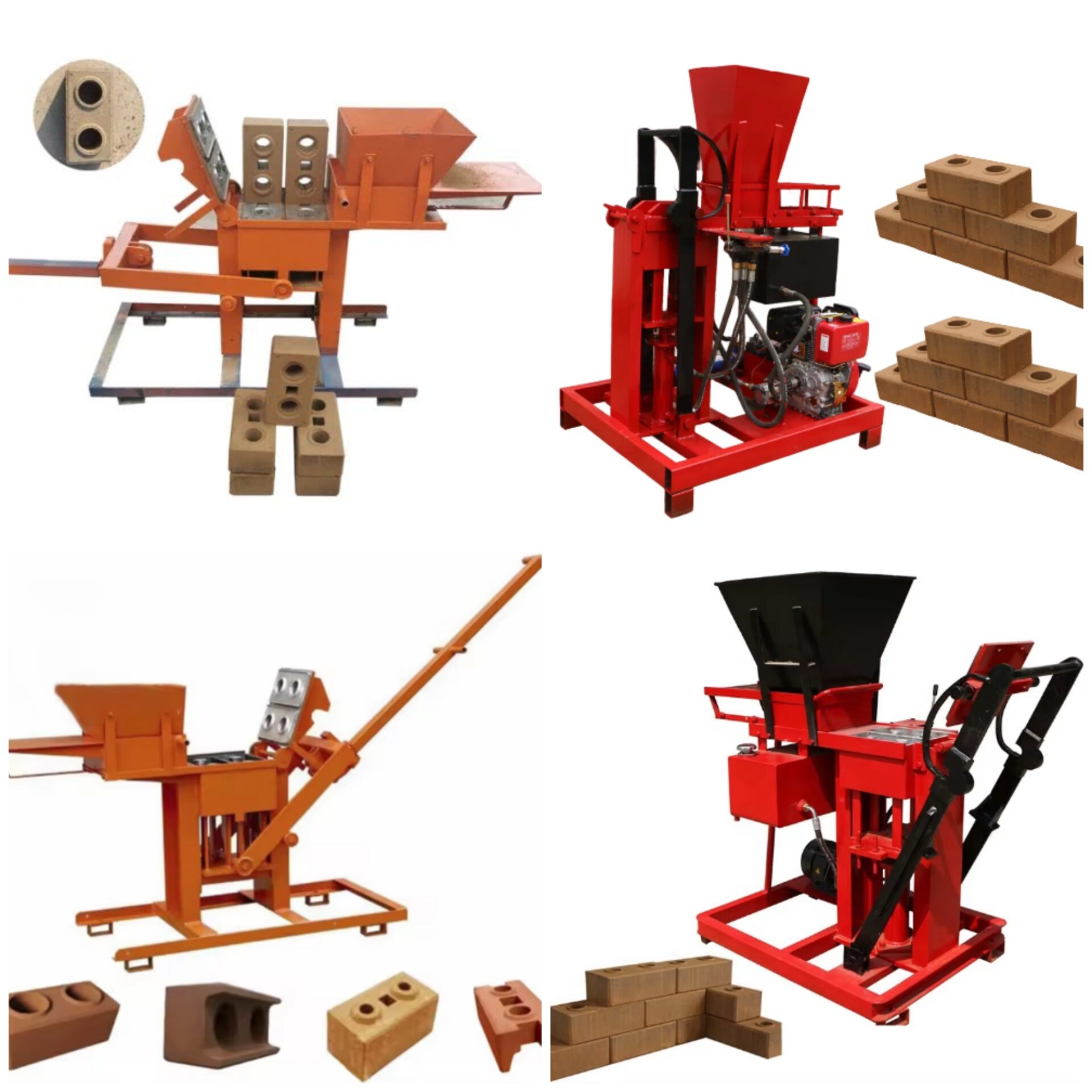 Interlock block machine 1 Cheap Price Manual and Hydraulic Interlock Block Making machines for Sale from China - Image 1